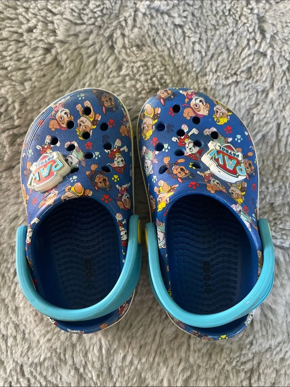 Crocs Paw Patrol Blue Character Slip-On Clogs with Heel Strap